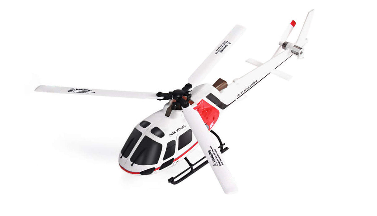 Amewi AS350 Helicóptero sin escobillas de 3 Palas 3D/6G Flybarless RTF, Rojo y Blanco RC Control Remoto