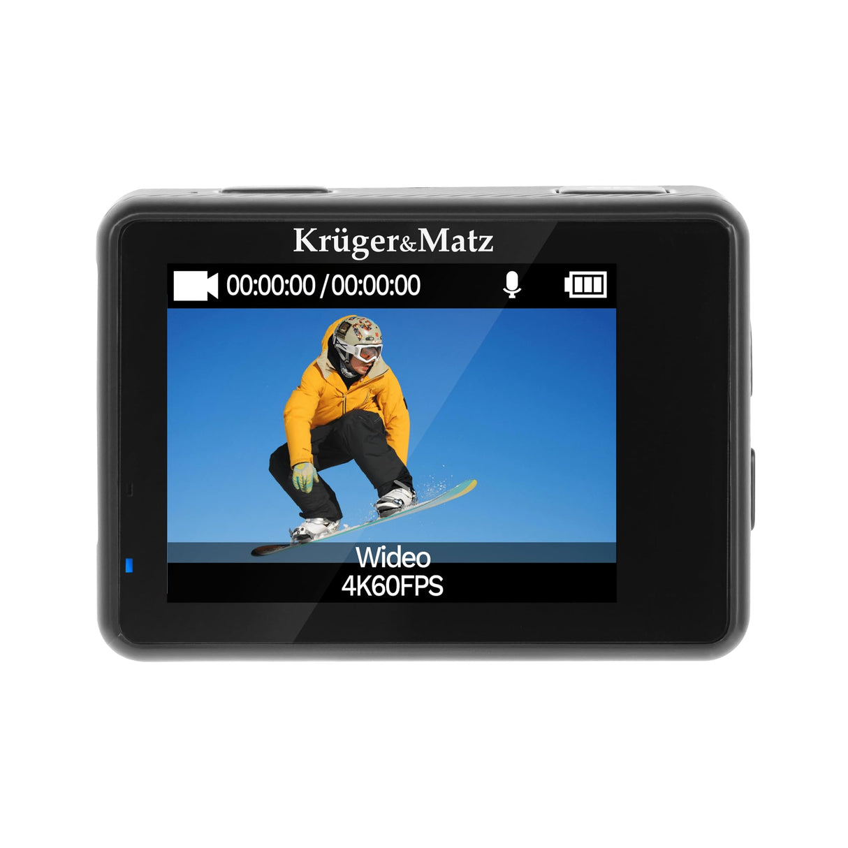 Kruger&Matz Cámara Deportiva 4K 60 FPS Visión P400 4GB RAM Pantalla 2" 320 x 240 Pixeles WiFi Micrófono Funda Impermeable KM0292