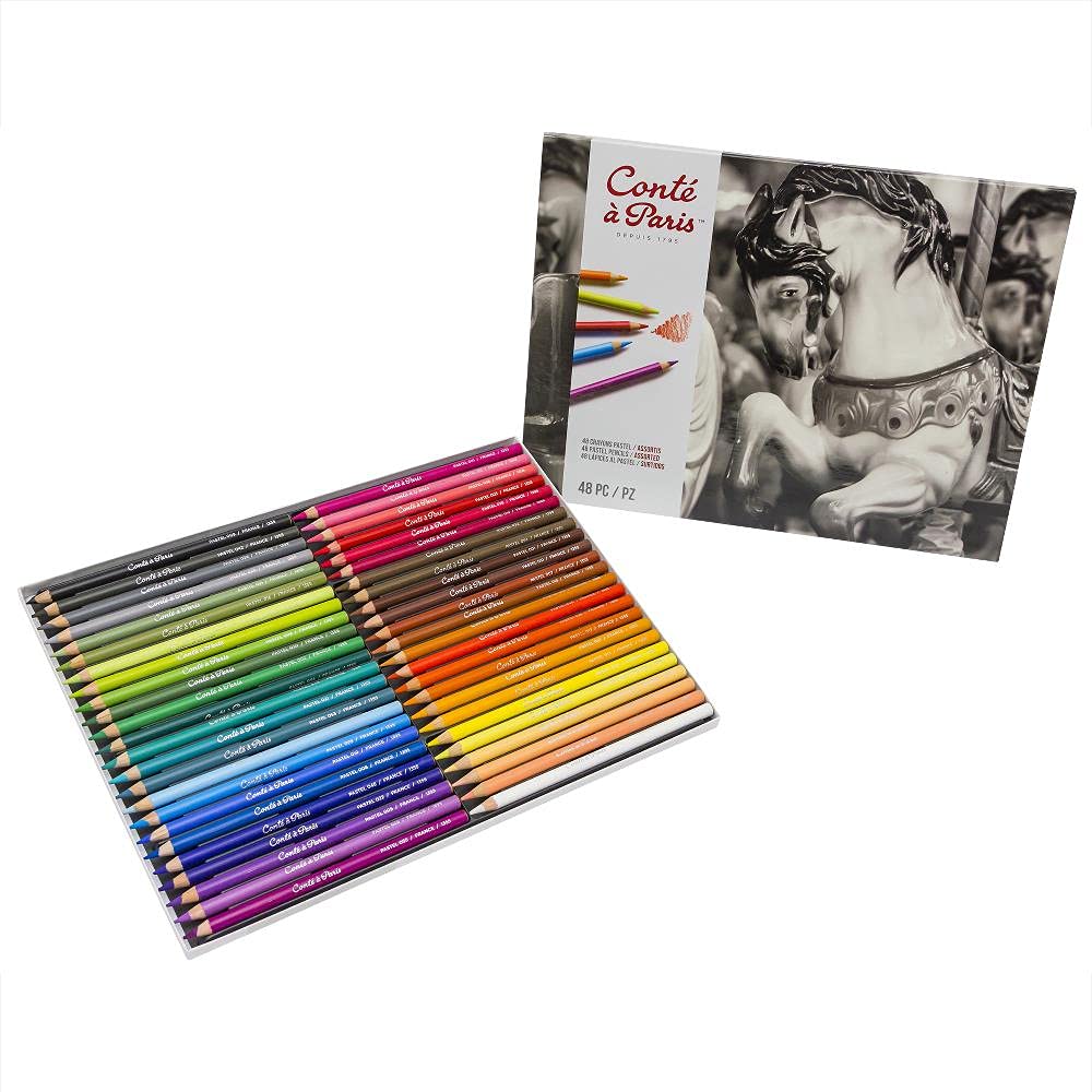 Conté à Paris Pencils - Paquete de 48 lápices de colores