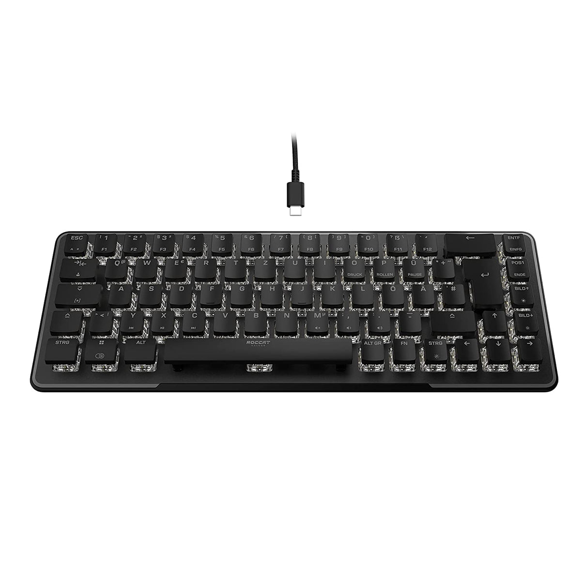 Roccat Vulcan II Mini Tastatur Negro Gaming - Interruptores Rojos, diseño Deutsches