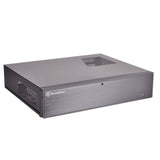 Silverstone SST-ML04B-C - Carcasa de Ordenador silenciosa Milo Slim HTPC Micro ATX, Conector USB Tipo C en el Puerto de E/S, Negro