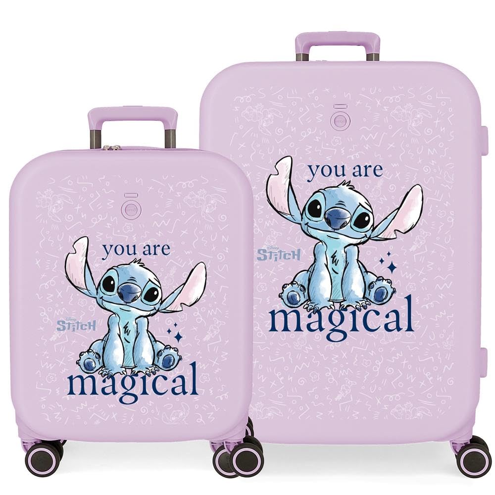 Joumma Disney You Are Magical Juego de Maletas Lila 55/70 cms Rígido 7,54 kgs Cierre TSA Integrado ABS 7,54 kgs 116L Equipaje de Mano
