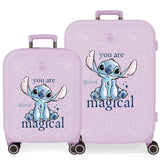 Joumma Disney You Are Magical Juego de Maletas Lila 55/70 cms Rígido 7,54 kgs Cierre TSA Integrado ABS 7,54 kgs 116L Equipaje de Mano
