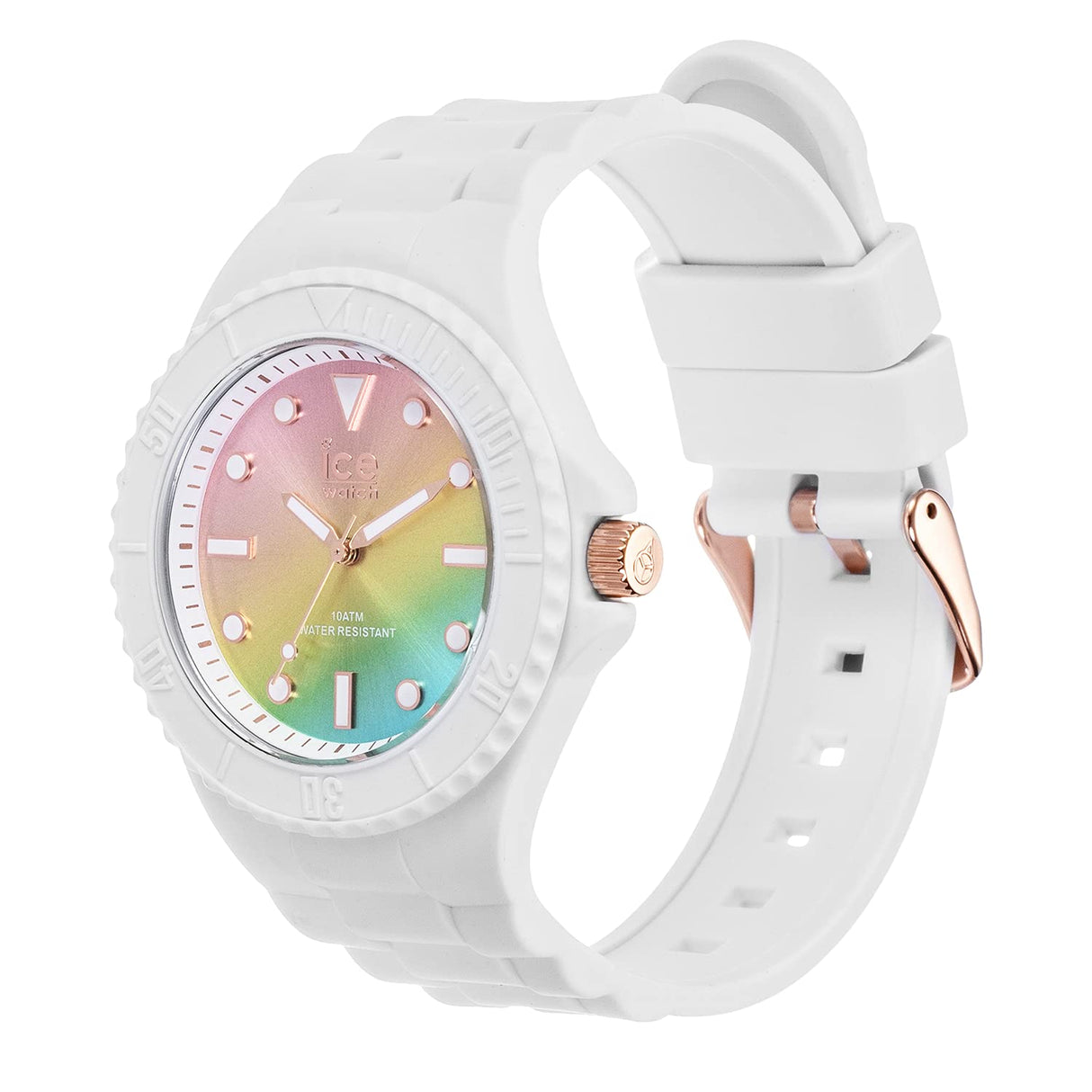 Ice-Watch - ICE generation Sunset rainbow - Reloj blanco para Mujer con Correa de silicona - 019153 (Medium)