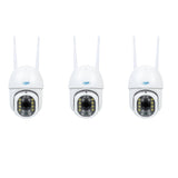 PNI Kit de 3 Piezas IP440 WiFi PTZ cámara de videovigilancia inalámbrica, 4MP, Zoom Digital, Ranura Micro SD, autónoma, Alarma de detección de Movimiento, Seguimiento de Movimiento