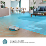 Philips Homerun 2000 Robot Aspirador y Fregona - Potencia de Succión Extra Fuerte, Impulso para Alfombras, Radar LDS, App Homerun, Blanco Ártico (XU2000/25)