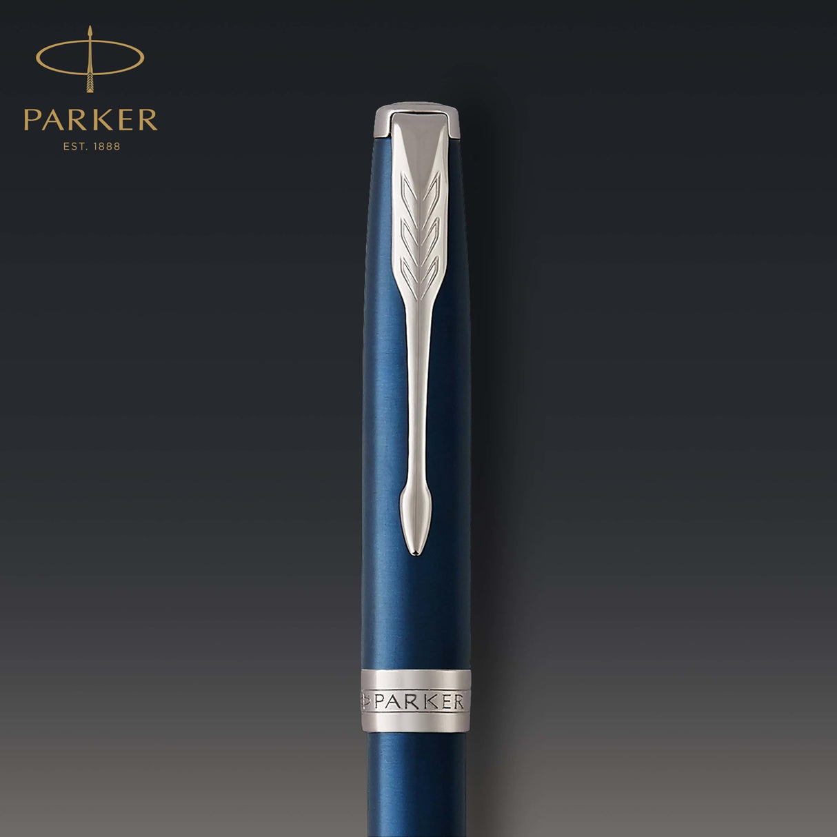 Parker Sonnet bolígrafo | lacado en azul con adorno acabado en paladio | punta media | en estuche de regalo