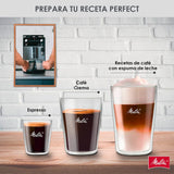 Melitta Avanza F270-100 Mystic Titan - Cafetera superautomática compacta con molinillo silencioso, máquina de café con capuchinador easy, depósitos XL, modo doble taza y limpieza automática, 1,5 L