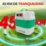 Pastor eléctrico Llampec Mod.16 con batería 12V – 4 J, 9.500 V y 40 km de alcance – Ideal para ganado equino, vacuno, porcino, ovino y animales salvajes – Batería y panel solar no incluidos