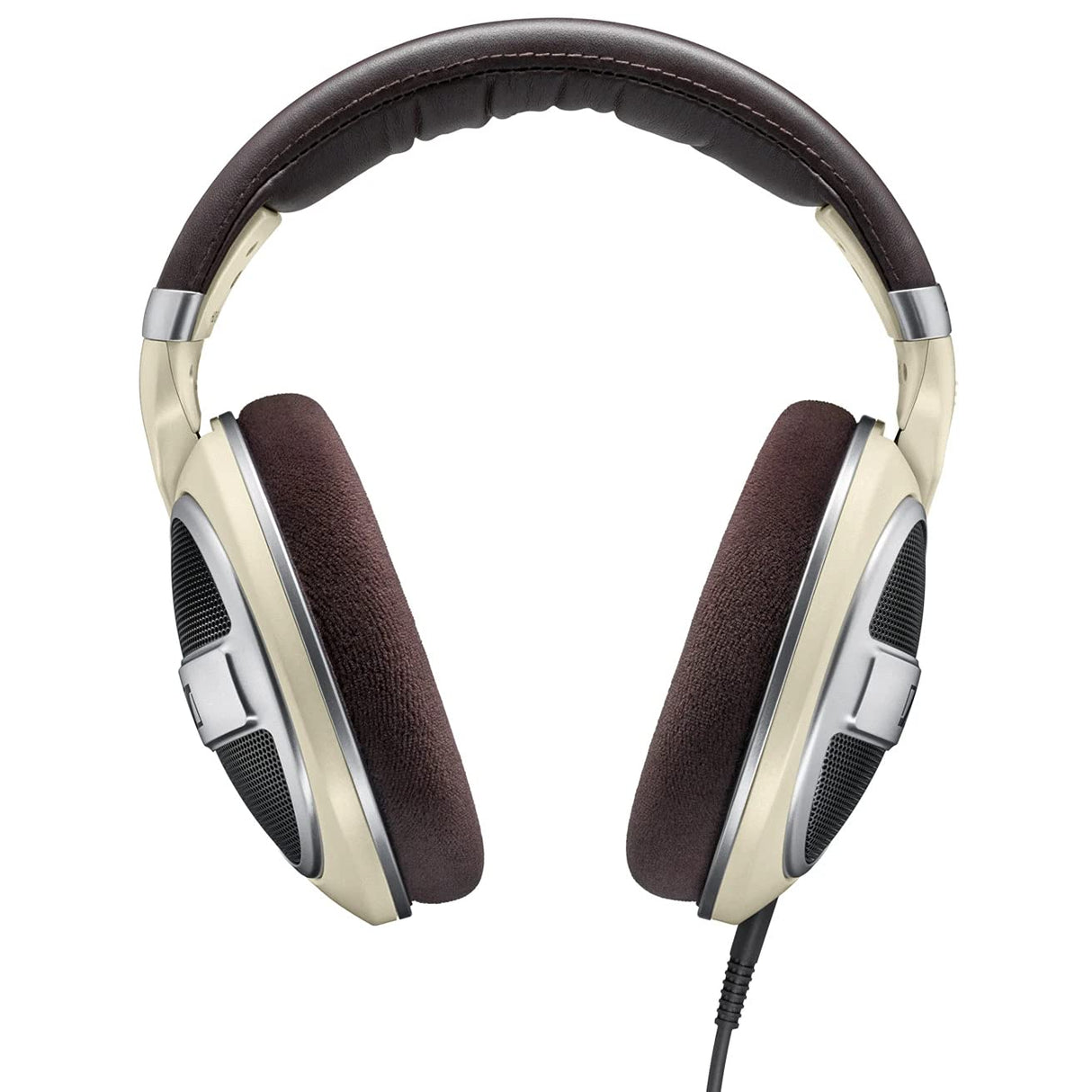 Sennheiser Auriculares HD 599 para colocar alrededor de las orejas y la parte trasera abierta, color marfil