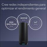 NETGEAR Orbi Mesh WiFi 7 Orbi Serie 870 (RBE873B), WiFi Mesh Router + 2 Extensores de Rango de satélite, Cobertura de hasta 600 m2, 150 Dispositivos, Puerto de Internet de 2.5 G, Negro