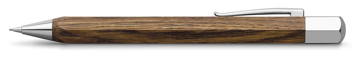 Faber-Castell Ondoro 137508 - Portaminas con Cuerpo en Madera de Roble Ahumado - Forma Hexagonal - Mina de 0.7 mm