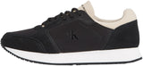 Calvin Klein Runner Sneaker Mujer Laceup Sock Calzado Deportivo, Multicolor (Black/Tapioca), 39