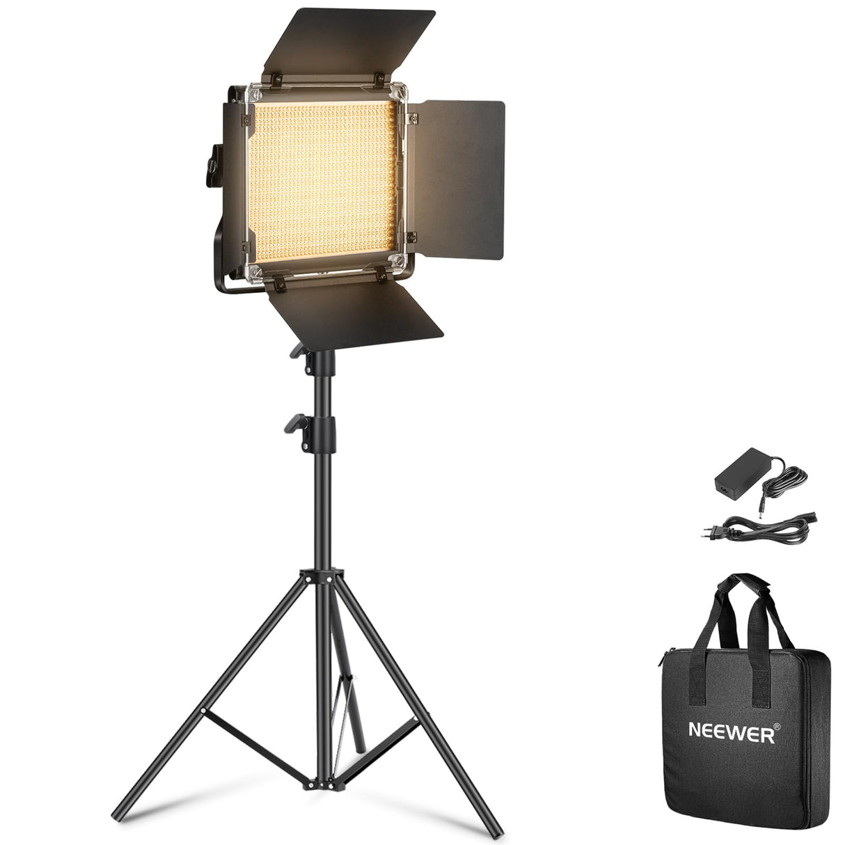 NEEWER Bicolor Luz LED Estudio con Trípode Viseras, Panel Video Key Lighting para Grabación Video, Streaming, Sesión de Fotos, Fotografía, 660 Leds, 3200K-5600K, 3300lx/1m, Regulable CRI96+, NL660