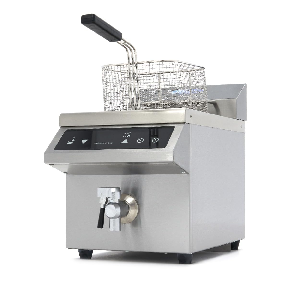 Maxima Freidora - 8L - 1 Cesta - Inducción - con Grifo de Vaciado