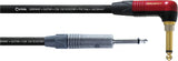CORDIAL - Cable de guitarra 6m enchufe acodado retro silencioso - ECL ECOCORD-6PR-SIL