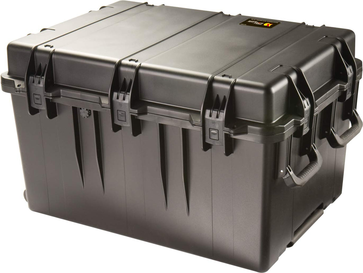 PELI Storm IM3075 Contenedor de Transporte Robusto con Ruedas para Equipos frágiles Profesionales, Resistente al Agua, 181L de Capacidad, Fabricado en EE.UU., con Espuma Personalizable, Color Negro