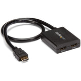 StarTech.com Multiplicador de Vídeo HDMI de 2 Puertos - Splitter HDMI 4k 30Hz de 2x1 Alimentado por USB o Adaptador de Alimentación