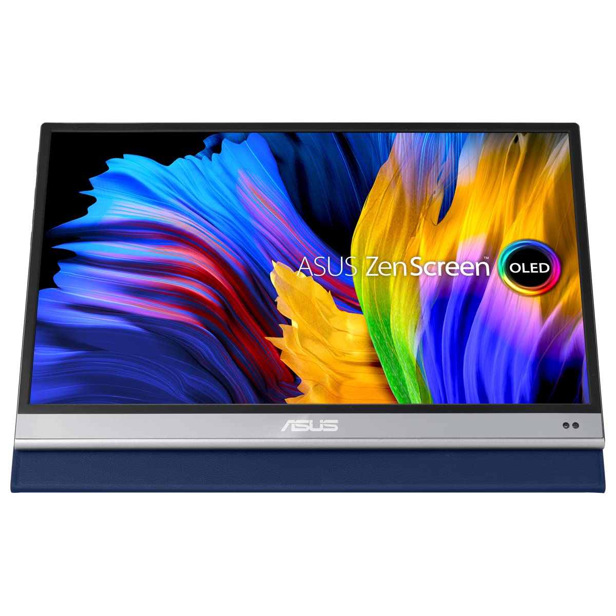 ASUS ZenScreen OLED MQ13AH - Monitor portátil de 13,3 Pulgadas (FHD (1920 x 1080), 100% DCI-P3, 1 ms, Delta E < 2, HDR-10, USB-C, Mini HDMI, Smart Case, antiparpadeo, Baja luz Azul, Negro
