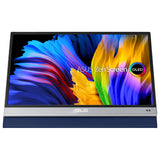 ASUS ZenScreen OLED MQ13AH - Monitor portátil de 13,3 Pulgadas (FHD (1920 x 1080), 100% DCI-P3, 1 ms, Delta E < 2, HDR-10, USB-C, Mini HDMI, Smart Case, antiparpadeo, Baja luz Azul, Negro