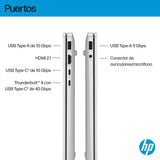 HP OmniBook 7 AI 14" OLED 2K, Ordenador Portátil Intel Core Ultra 7-255H, 32GB RAM, 1TB SSD, Gráficos Intel, Windows 11 Home, Wi-Fi 7, Gris - Teclado QWERTY Español
