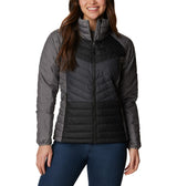 Columbia Powder Lite Jacket, Chaqueta Acolchada para Mujer, City Grey/Black/Shark, Talla M