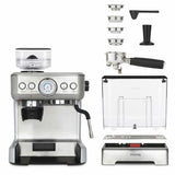 H.Koenig Espresso machine with grinder EXPRO980, 2.7L, 250g bean reservoir, 15 grind sizes, Italian pump, Customizable dosage for 1 or 2 cups, Thermoblock, Pressure 20 bars