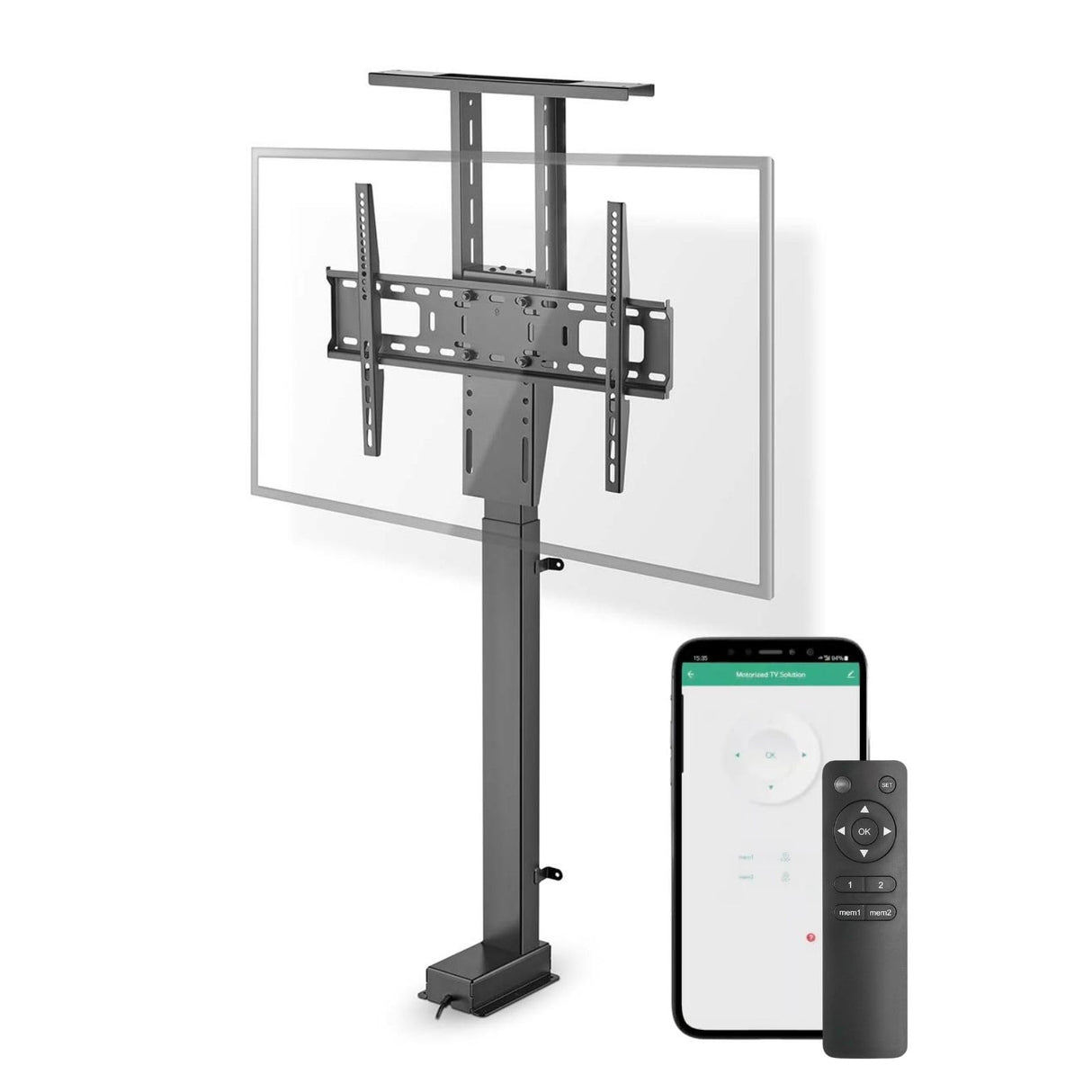 Nedis Motorisierter TV-Lift 37-80" | Maximal unterstützes Bildschirmgewicht: 60 kg | Built-in Schaltschrankbau |