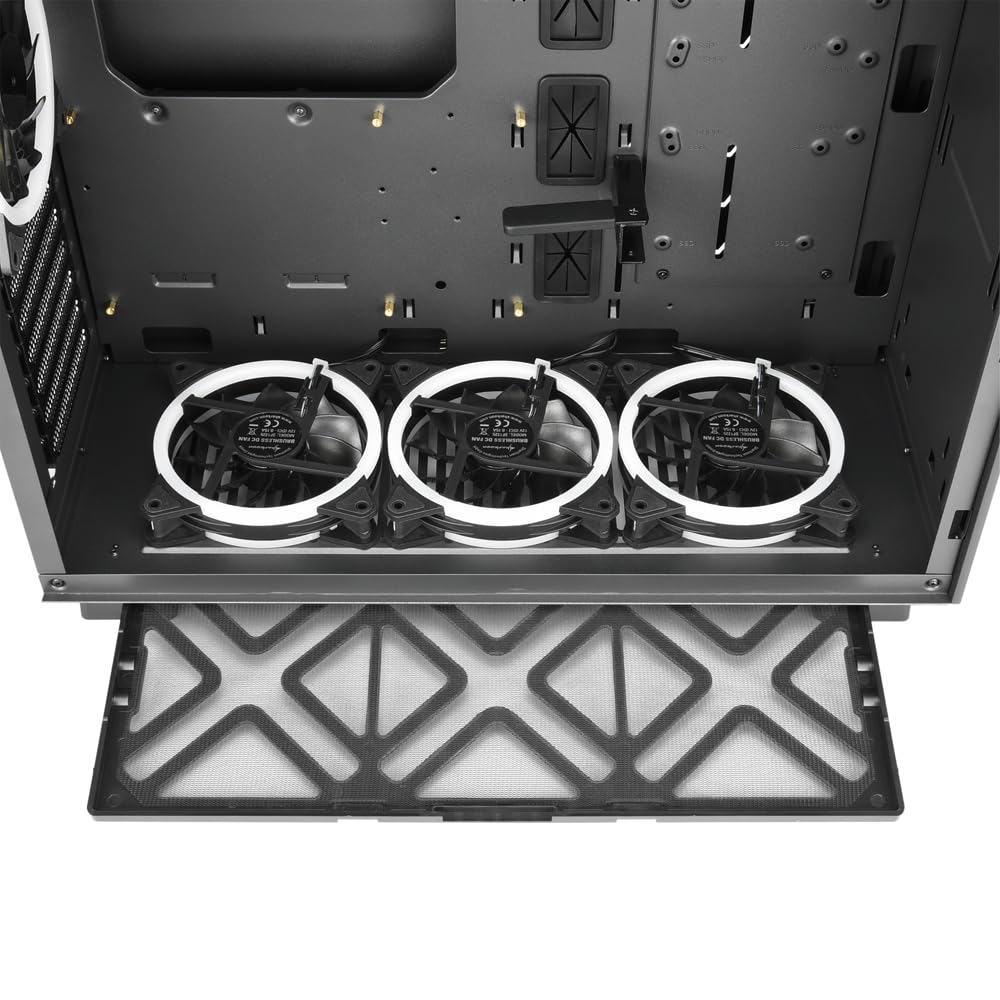 Sharkoon Pure Steel RGB - Caja de Ordenador, PC Gaming, Semitorre ATX, Negro