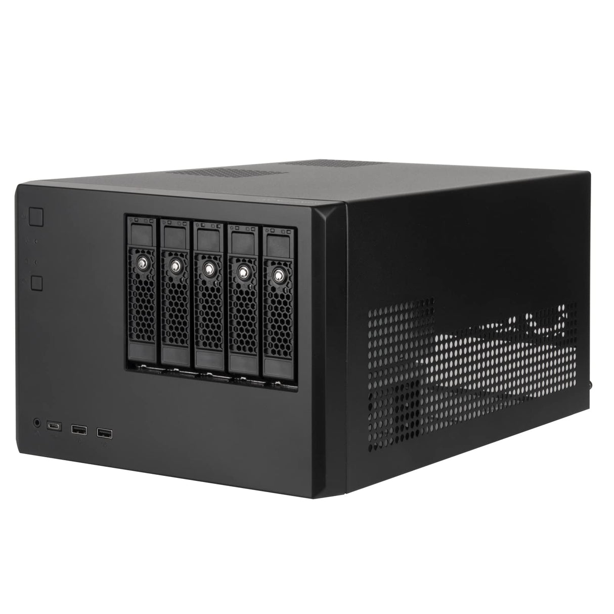 SilverStone Technology CS351, Chasis NAS de Alto Rendimiento de 5 bahías SAS-12G / SATA-6G con Cambio en Caliente, SST-CS351, Negro
