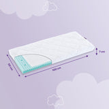 TRÄUMELAND - Colchón de Cuna Air de 50 x 100 x 7 cm, Rectangular, Transpirable, Certificado Öko-Tex 100, hipoalergénico y Apto para alérgicos, Fabricado en Austria