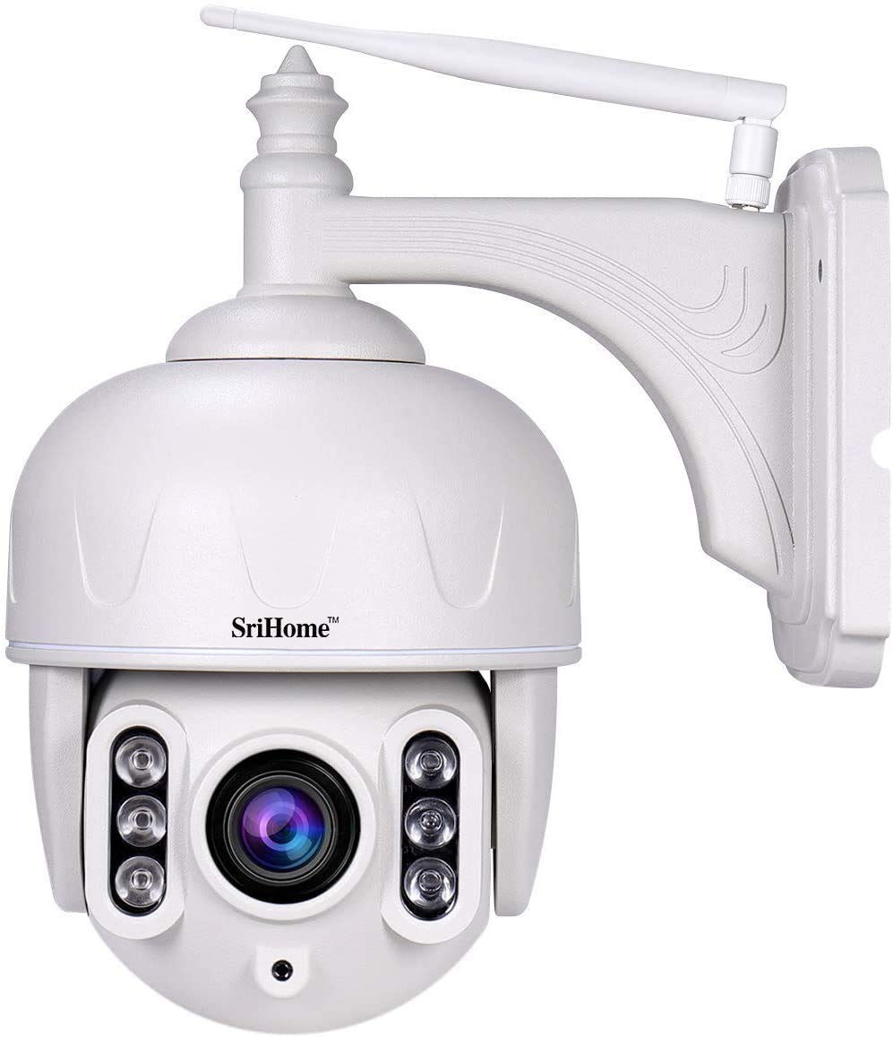 Modelo SH028 Cámara PTZ Zoom óptica 5 x WiFi Ap Hotspot inalámbrica Infrarrojos 2.0 megapíxeles HD IR Cut ONVIF P2P Ranura Micro SD
