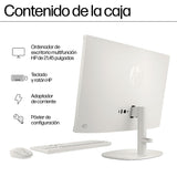 HP All-in-One 22-dg0014ns - Ordenador de 21.5" (Intel N100, 8GB RAM, 256GB SSD, Intel UHD Graphics, Windows) - White - Teclado QWERTY Español