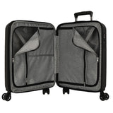 Joumma Disney Mickey Waiting Maleta de Cabina Negro 40x55x20 cms rígida 2,8 kgs Cierre TSA Integrado ABS 2,8 kgs 37L Extensible Equipaje de Mano