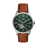 Fossil Reloj Analógico para Hombre de Automático con Correa en Cuero ME3265, 8.7Lx8.7Wx7Hcm, Verde Oscuro
