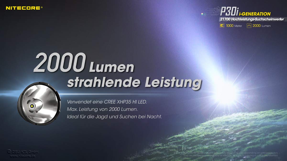 Nitecore Flashlight Precise SERIES/2000 LUMENS P30I