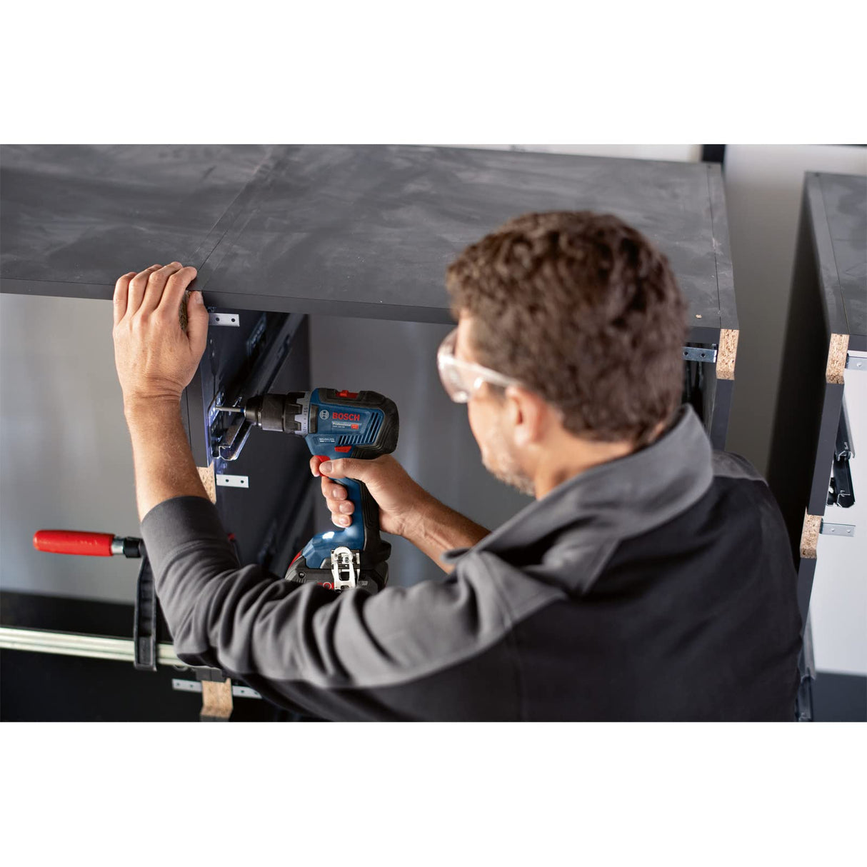 Bosch Professional GSR 18V-55 - Atornillador a batería (2 baterías ProCore x 4.0 Ah, 18V, 55 Nm, en L-BOXX)