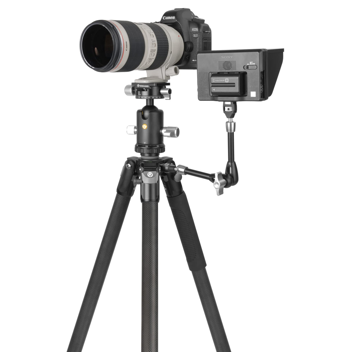 Vanguard Veo 3 303CB - Trípode Estable de Carbono con rótula de Bola 2 Ejes