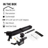 Elgato Wave Mic Arm - brazo articulado profesional con ranuras para cables, abrazadera de mesa, adaptadores de rosca, totalmente ajustable, ideal para podcasts, streaming, juegos, oficina, grabación