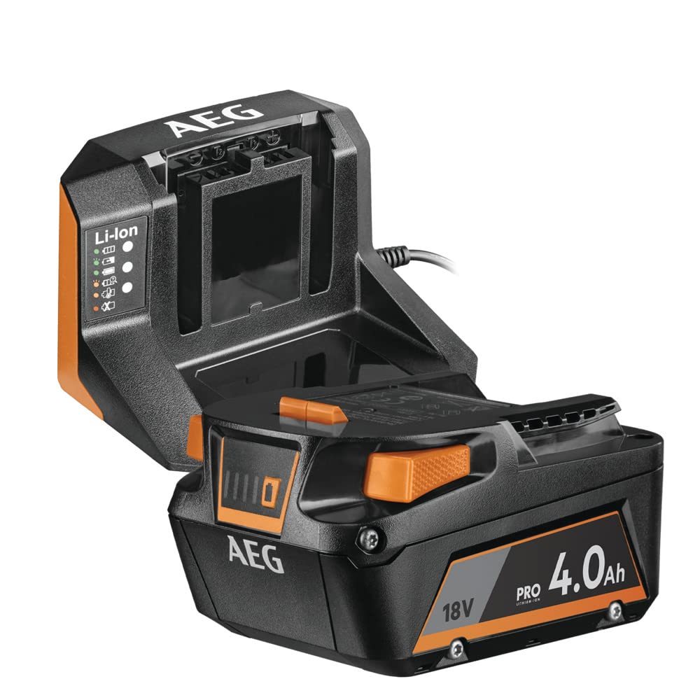 AEG Set de batería de 18 V Pro18 V, SETL1840S, 4 Ah, batería y Cargador