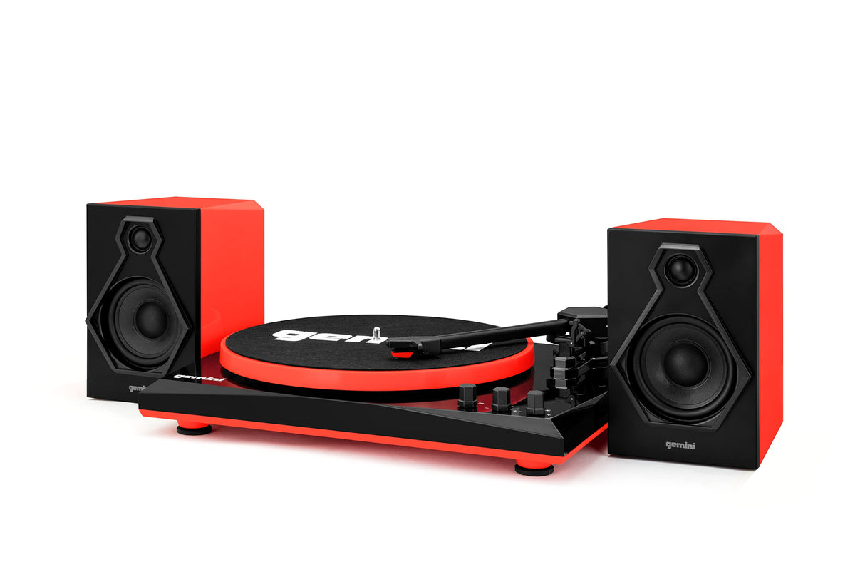 Gemini TT-900 Red | Tocadiscos con Sistema de Sonido – Bluetooth – Sistema Completo