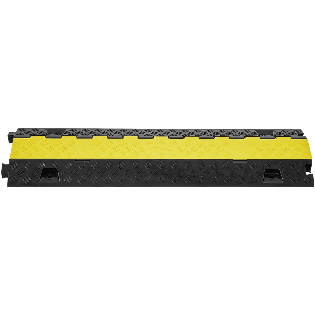 VEVOR Rampa protectora de cables, paquete de 5, 2 canales, capacidad de 22,000 lbs/eje, cubierta de alambre de TPU resistente, rampa protectora de manguera, rampa de entrada, retardador de velocidad d