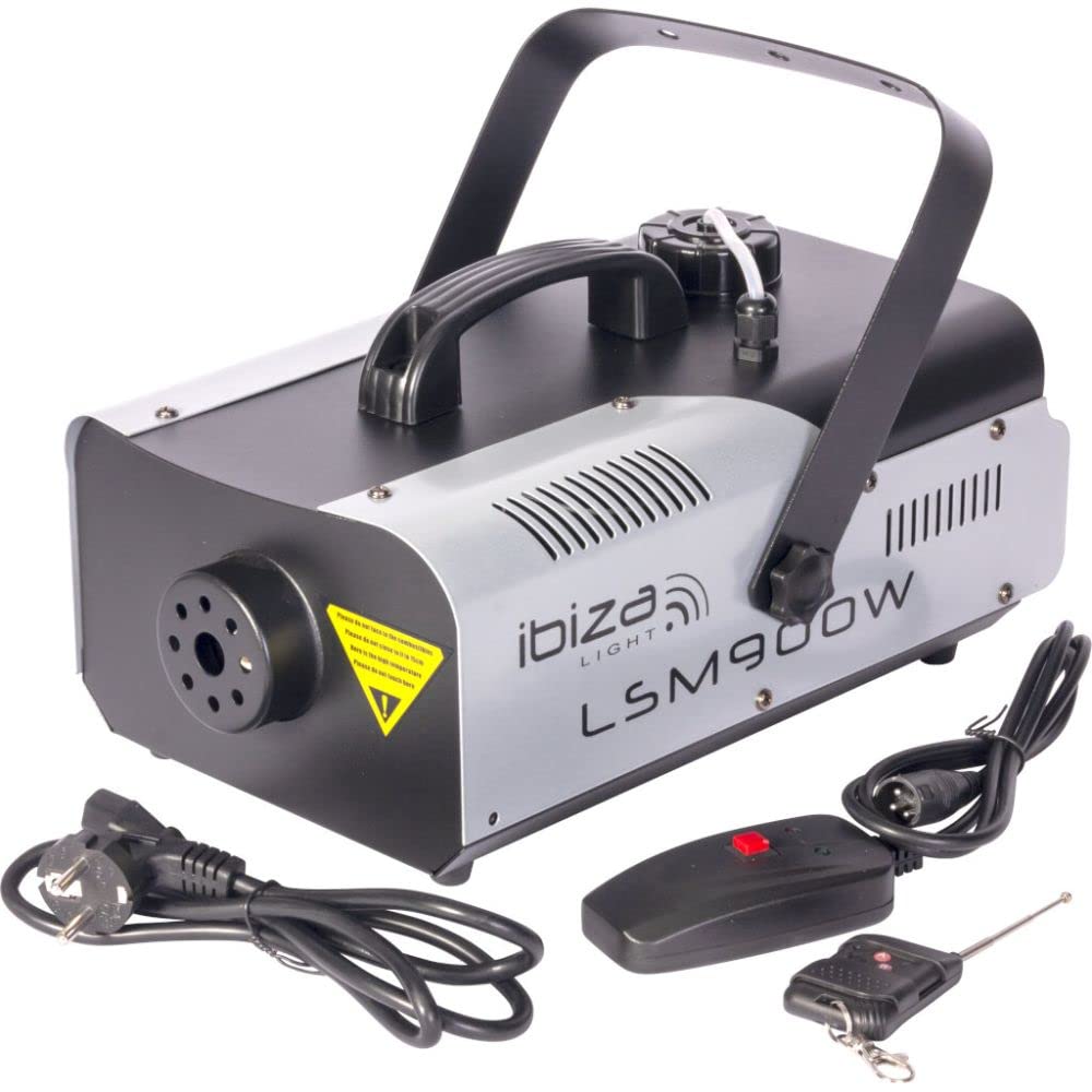 Ibiza - LSM900W - Máquina de humo de 900W con control remoto - Negro y gris