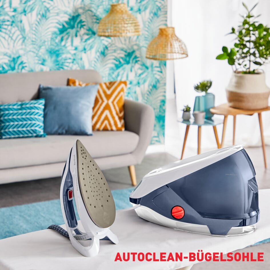 Tefal GV9225 Pro Express Protect - Estación de planchado a vapor (presión de vapor de 7,6 bares, caudal de vapor variable: 140 g/min, golpe de vapor: 550 g/min, colector antical, función de vapor