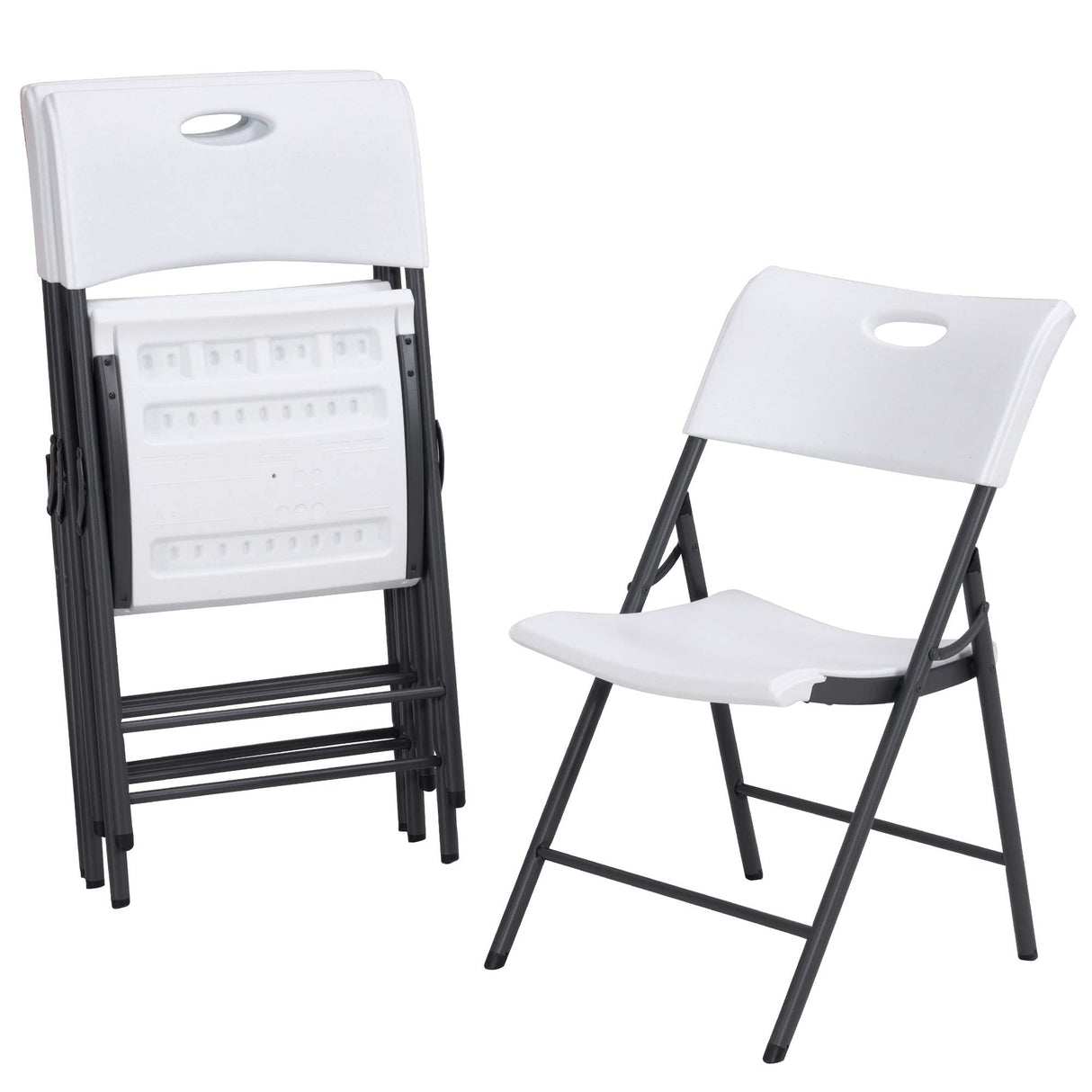 Lifetime 92114 - Pack 4 sillas plegables plástico ultrarresistentes / Sillas para eventos, catering, oficina, exterior e interior / Sillas plegables Lifetime ligeras y versátiles