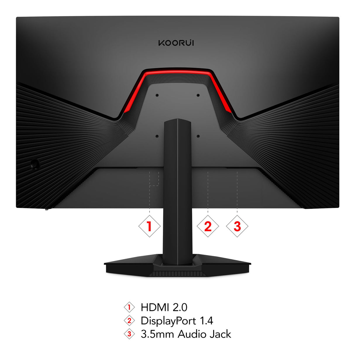 KOORUI Monitor 27 Pulgadas,Monitor Gaming 240Hz, Pantalla Ordenador QHD2560 x 1440p,1ms, HDR10, 90% DCI-P3, Adaptive Sync, VESA 75 * 75mm, Negro