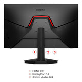 KOORUI Monitor 27 Pulgadas,Monitor Gaming 240Hz, Pantalla Ordenador QHD2560 x 1440p,1ms, HDR10, 90% DCI-P3, Adaptive Sync, VESA 75 * 75mm, Negro