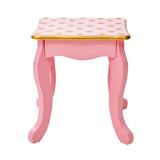 Teamson Kids Mesa de Tocador Rosa de Madera con Espejo y Taburete TD-11670L