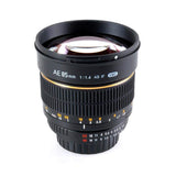 Samyang F1111210101 - Objetivo fotográfico DSLR para Fuji X (Distancia Focal Fija 85mm, Apertura f/1.4-22 AS IF UMC, diámetro Filtro: 72mm), Negro