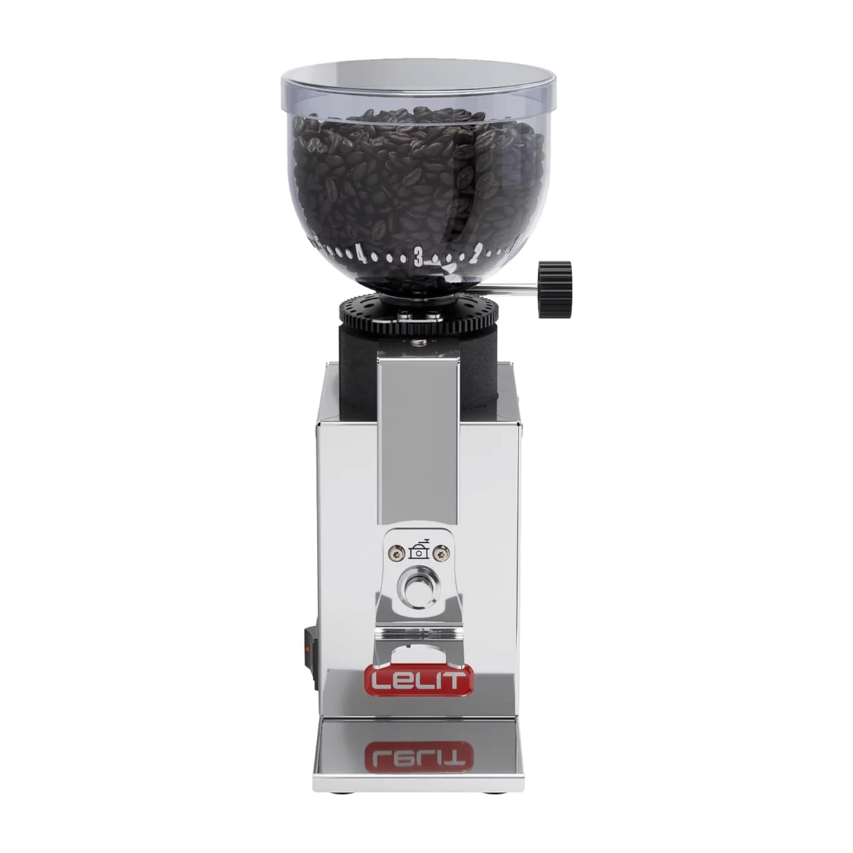 Molinillo de café LELIT Fred - Molinillos cónicos de 38 mm y ajuste de dosis - Acero inoxidable pulido - PL043MMIUK Prima